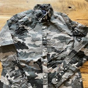 JCrew Men’s Camo Cotton Button Down